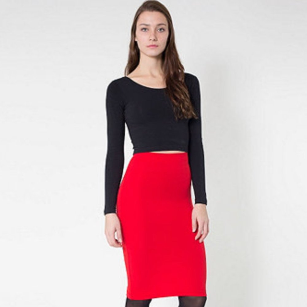American Apparel Mid-Length Pencil Skirt